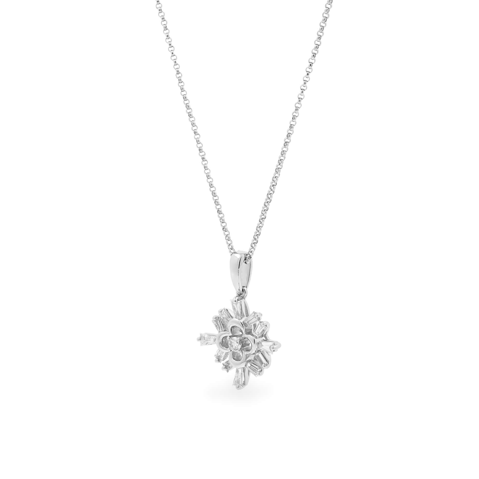 Dây liền mặt kim cương viên vàng 14K Jena A258 TD