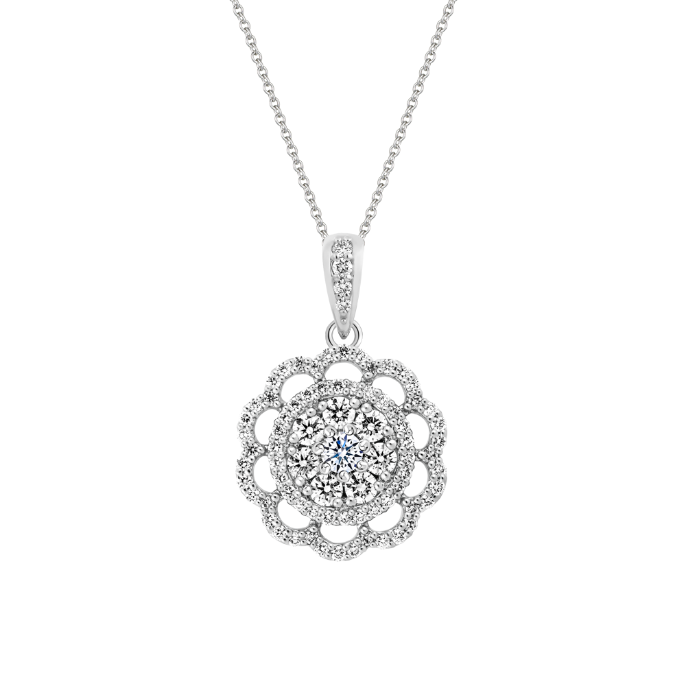 Mặt đính đá CZ vàng 14K Sunflower 1C