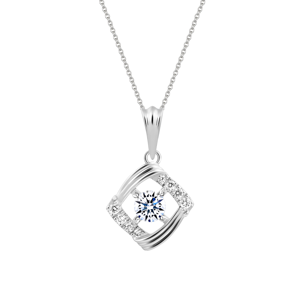 Mặt kim cương 8 Hearts & Arrows vàng 14K Delicato H&A 2C