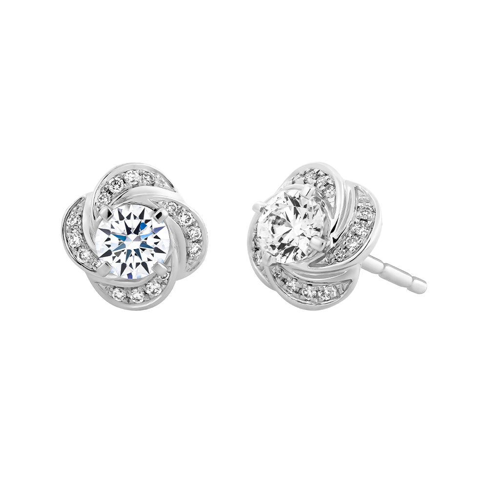 Ổ Bông kim cương tấm vàng 14K Canzon 5C