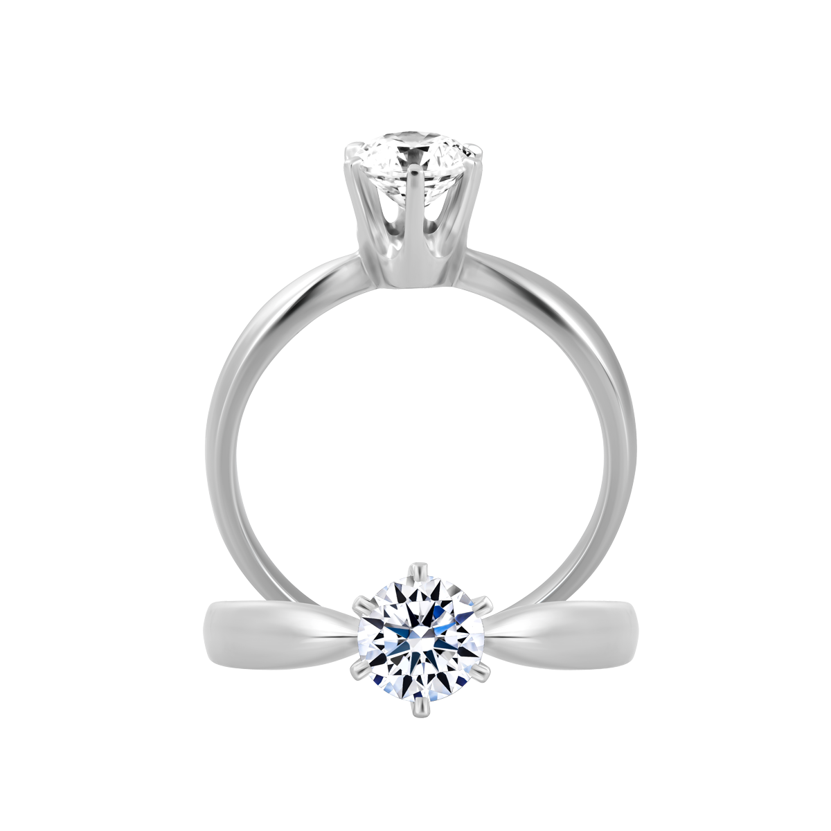 Nhẫn nữ đính đá CZ vàng 14K Monako 2CT
