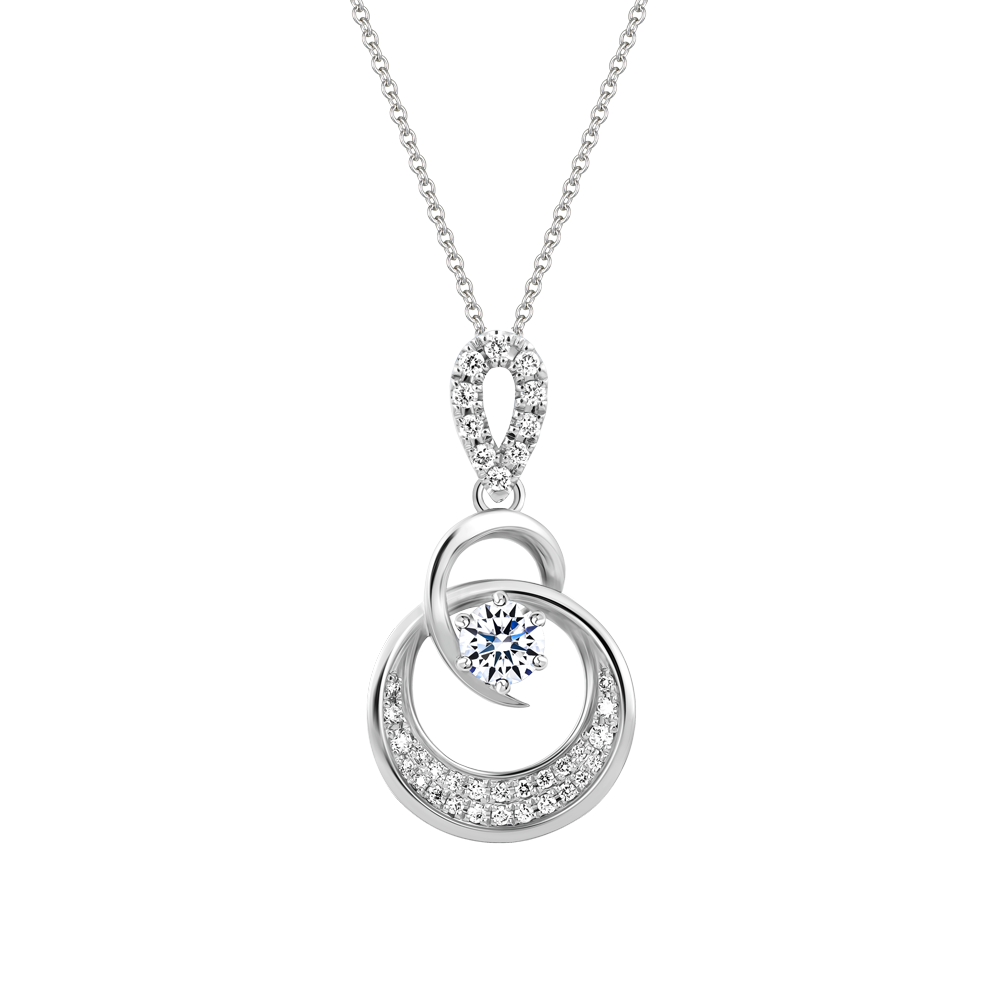 Mặt đính đá CZ vàng 14K Berosa 3C