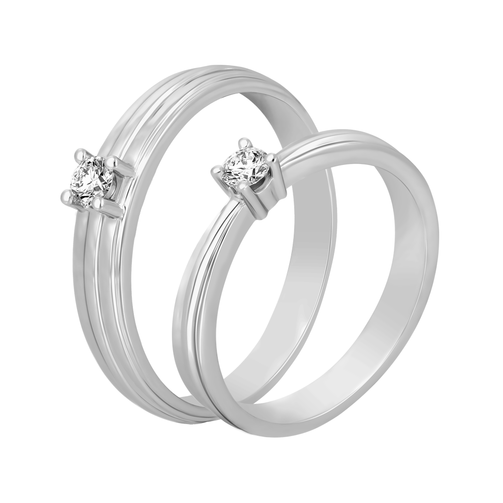 Nhẫn cưới nữ kim cương vàng 14K Likable 9p F