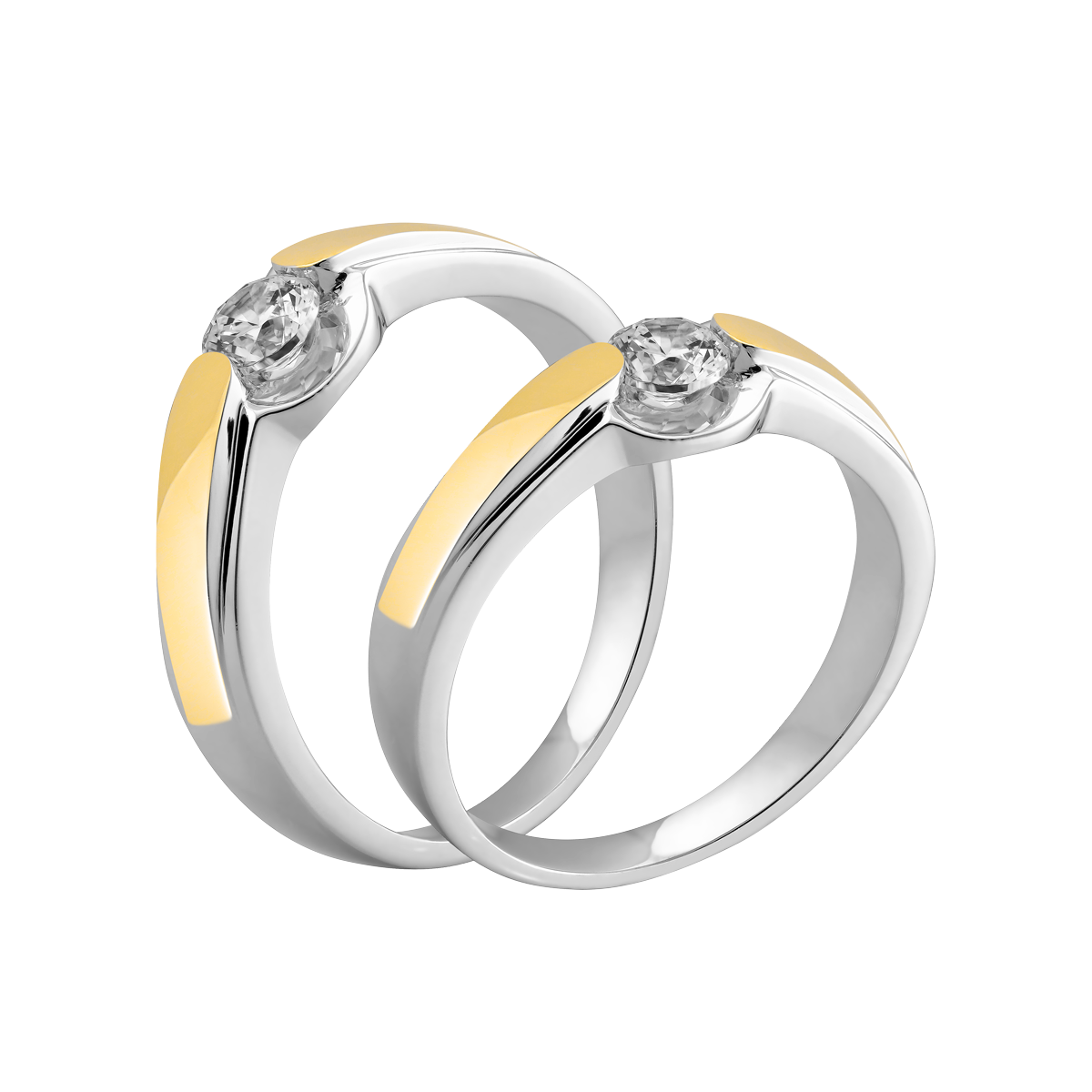 Nhẫn cưới nam đính đá CZ vàng 14K Success N2C M