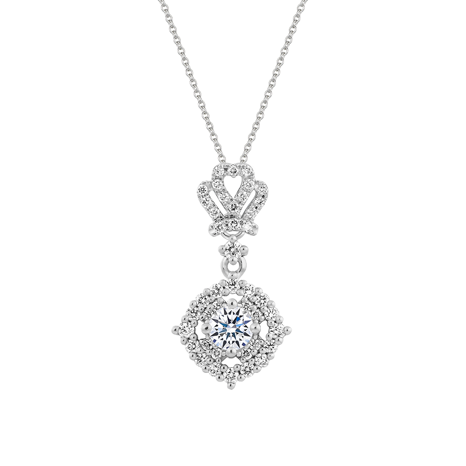 Mặt kim cương 8 Hearts & Arrows vàng 14K Crown N H&A 2C