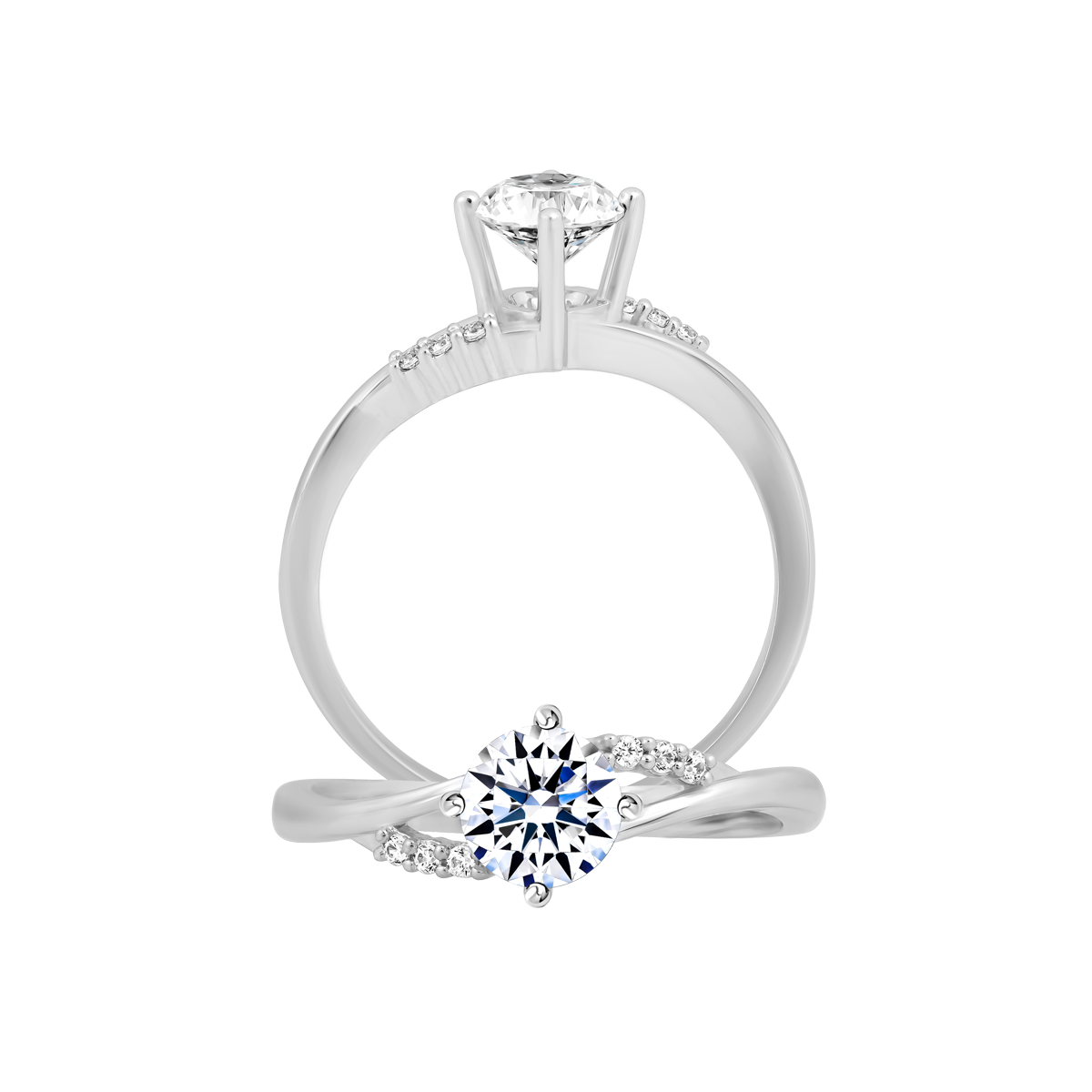 Nhẫn nữ đính đá CZ vàng 18K Richishing 5C