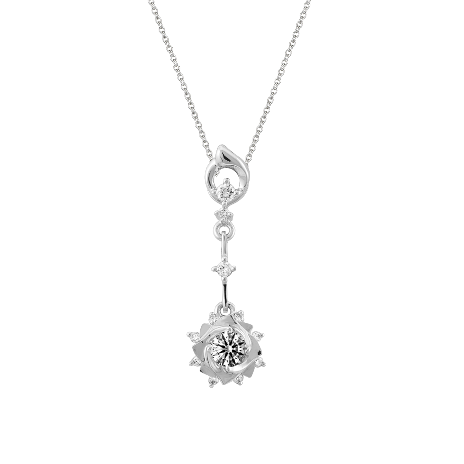 Ổ mặt kim cương tấm vàng 14K Jasmine 2C