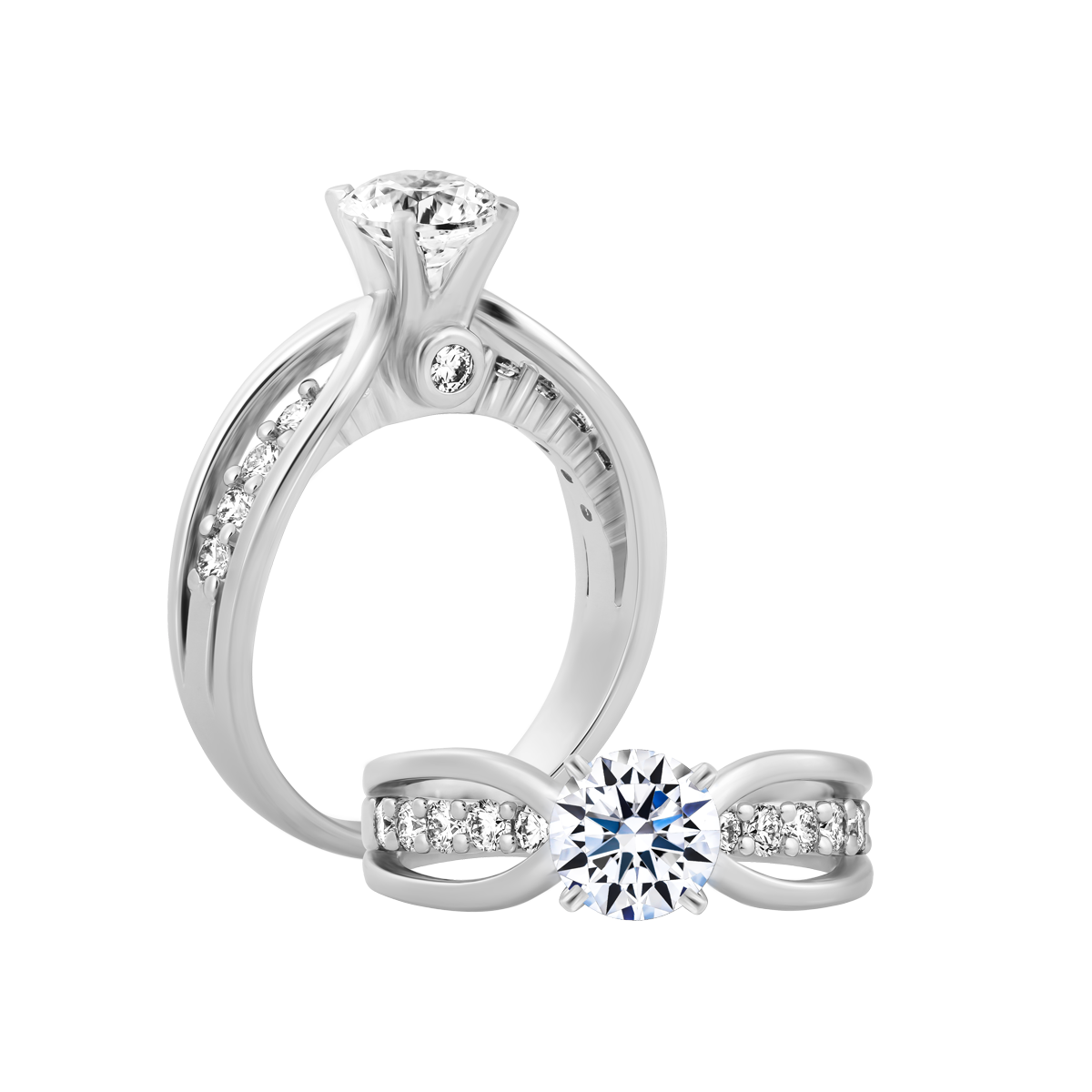 Nhẫn nữ đính đá CZ vàng 14K Chalice N 2CT