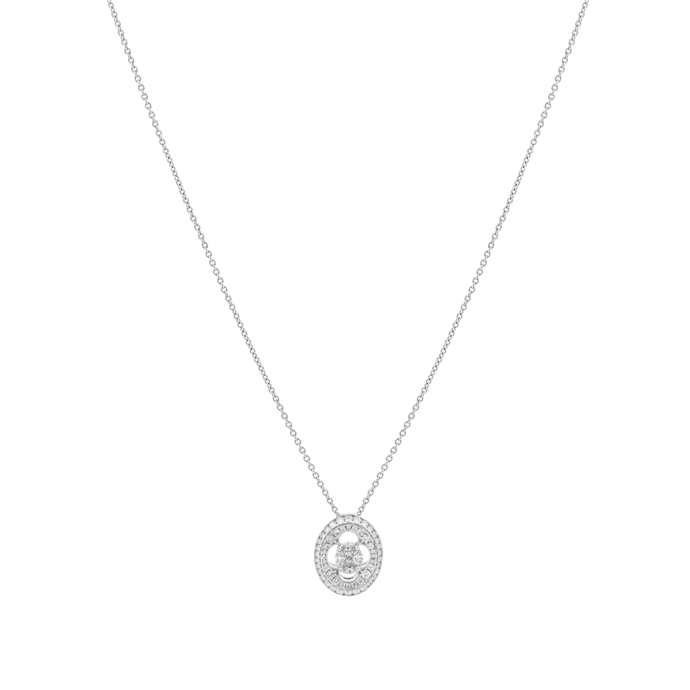Dây liền mặt kim cương viên vàng 18K Jena A614 TD