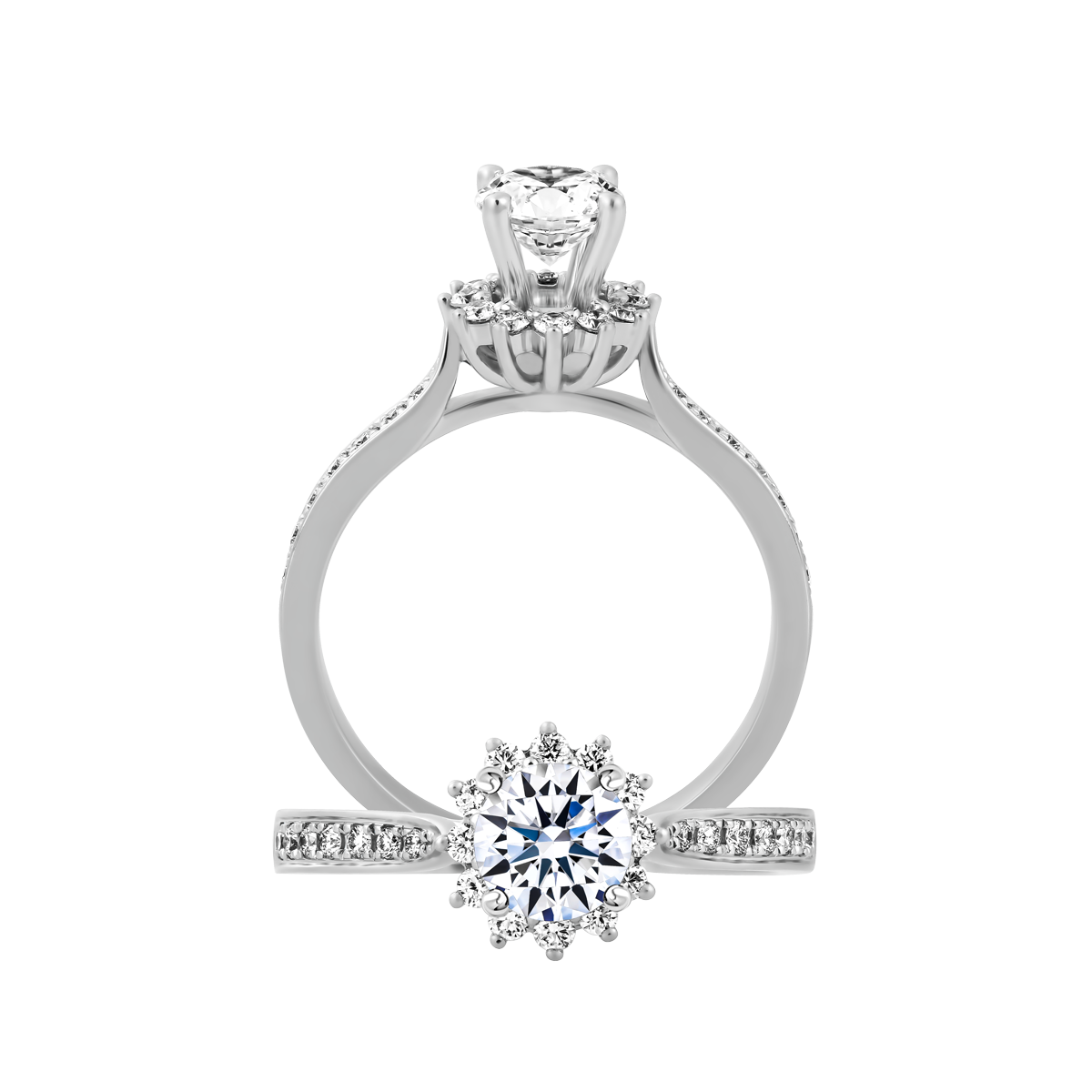 Nhẫn nữ đính đá CZ vàng 14K Zemila 3C
