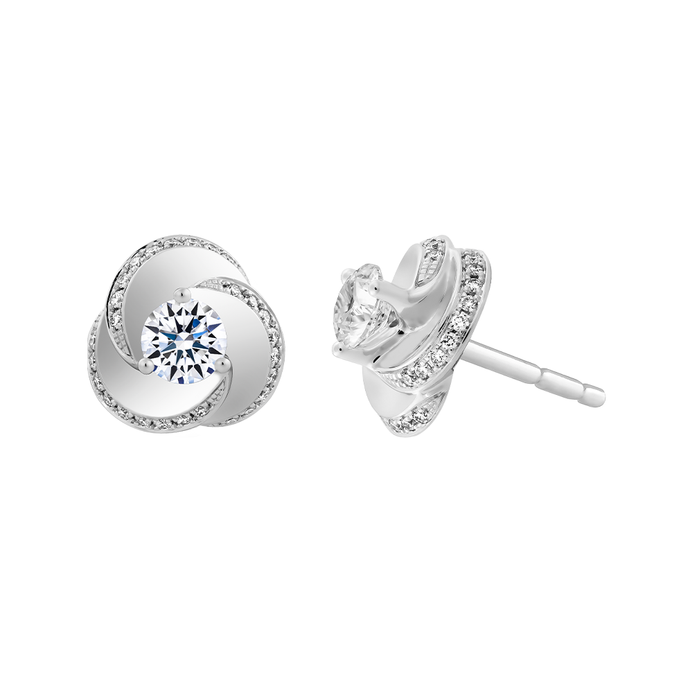 Ổ Bông kim cương tấm vàng 14K Hatful 2C