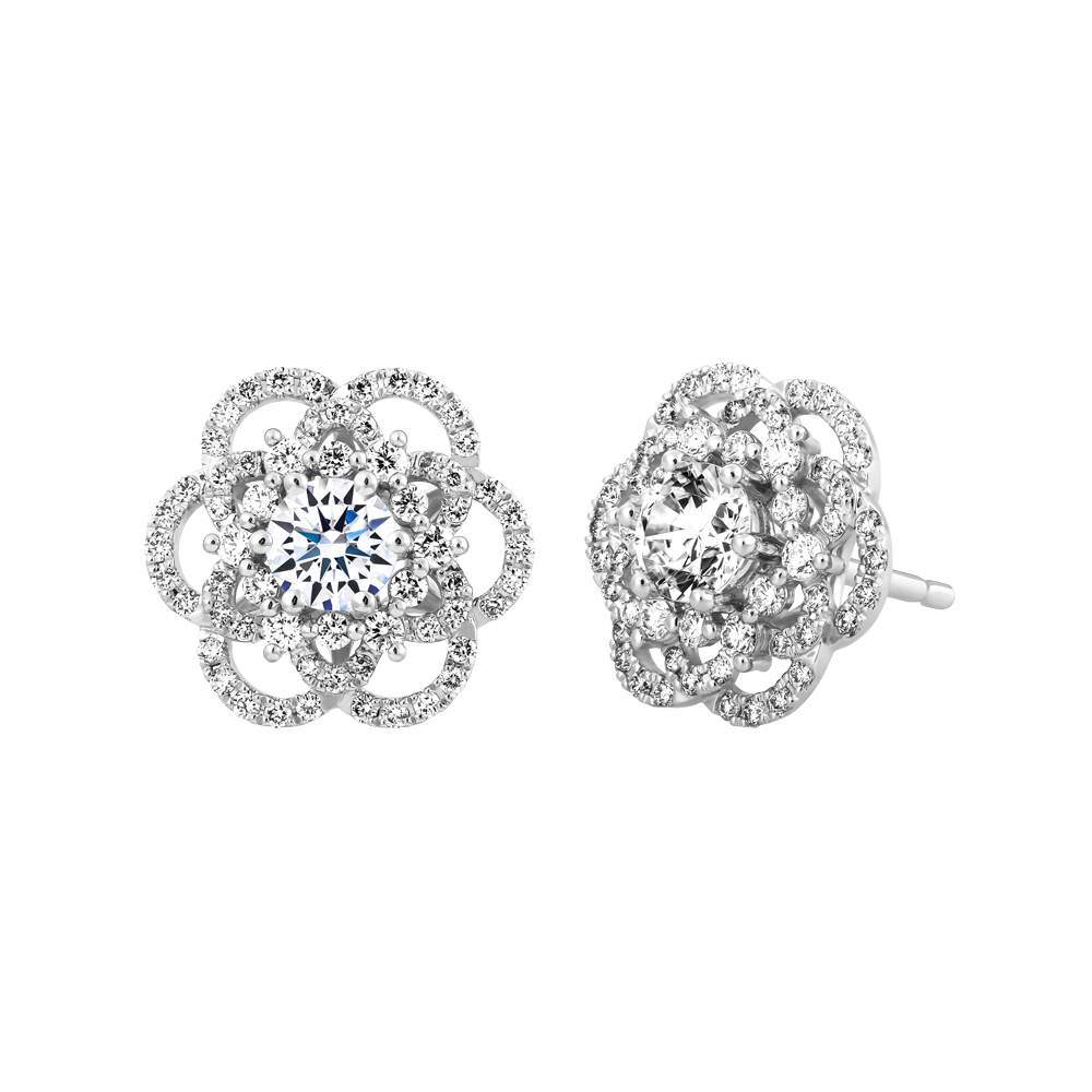 Ổ Bông kim cương tấm vàng 14K Canation 3C