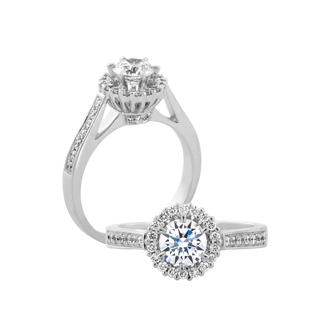 Nhẫn nữ kim cương tấm vàng 14K Trudy N 5C