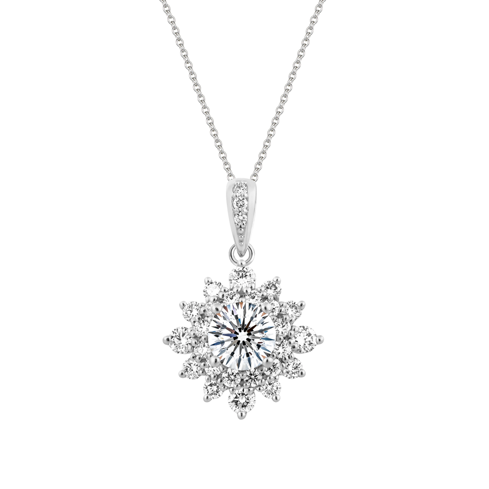 Mặt kim cương tấm vàng 14K Batool N 1CT