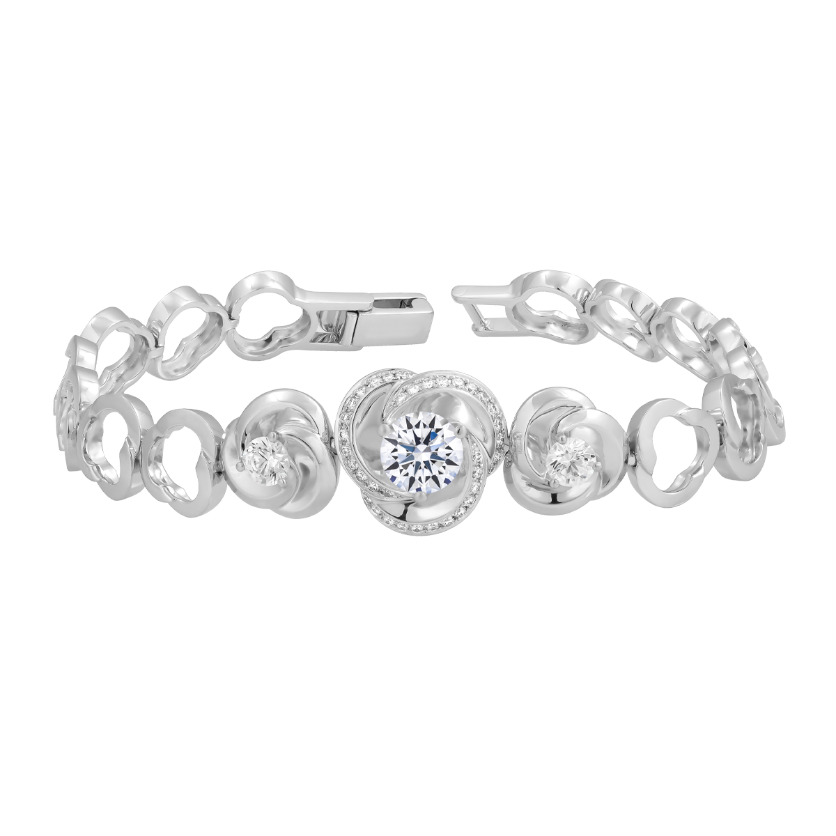 Lắc đính đá CZ vàng 10K Hatful 1CT