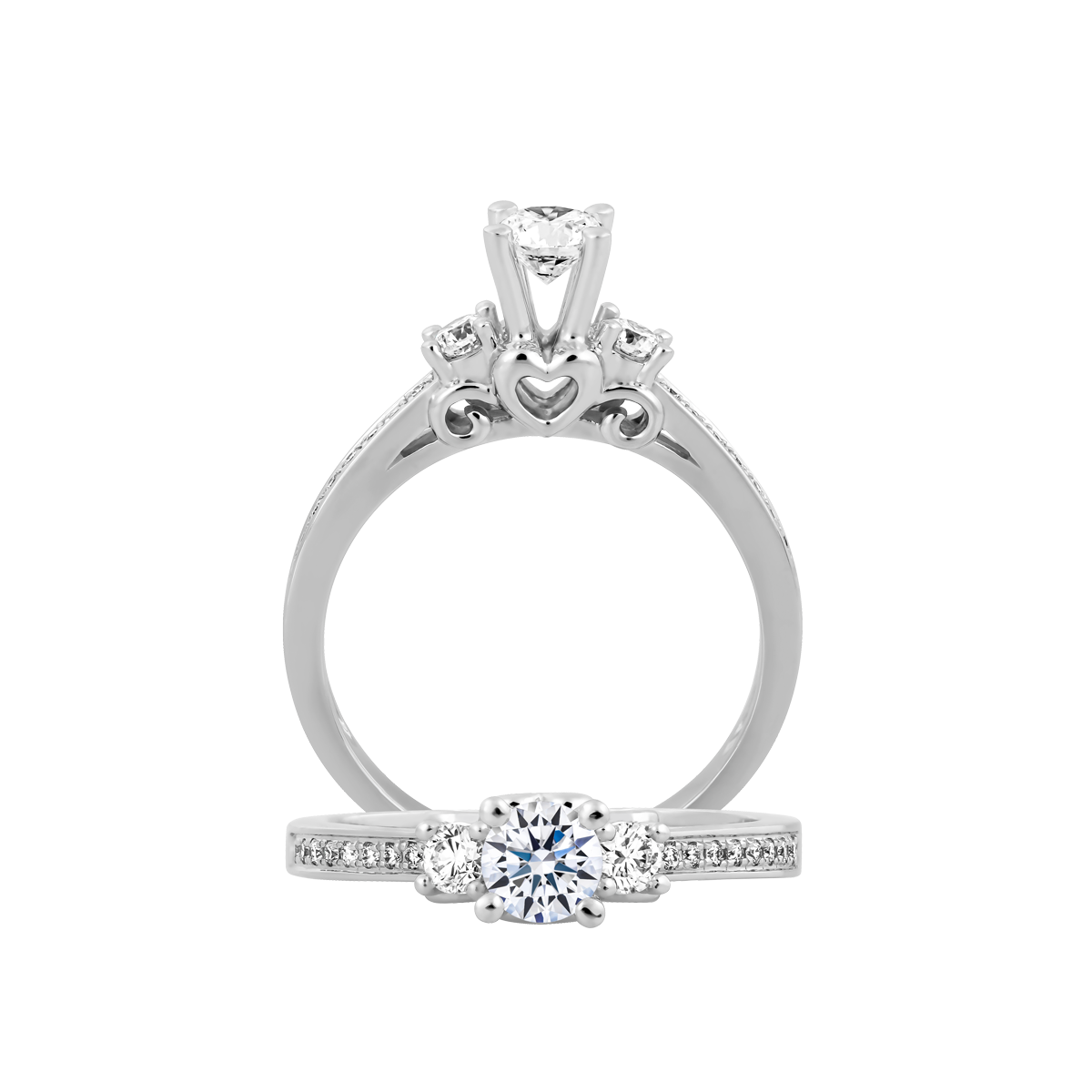 Nhẫn nữ kim cương viên vàng 14K Kennie RD 3C