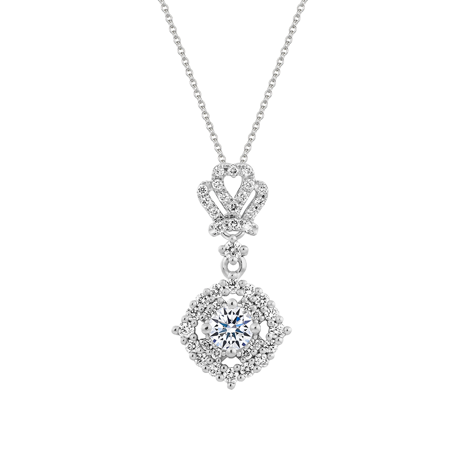 Mặt kim cương 8 Hearts & Arrows vàng 14K Crown N H&A 2C
