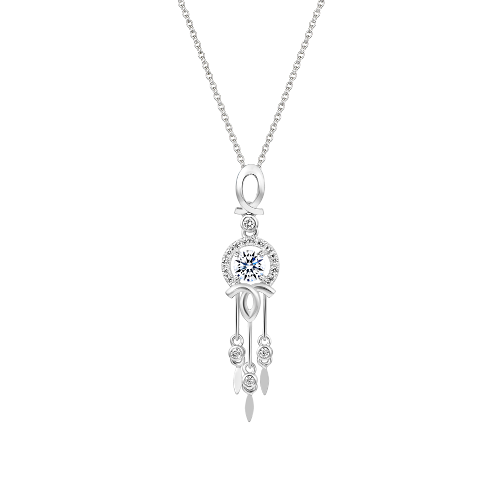 Mặt đính đá CZ vàng 14K Arrow N 3C