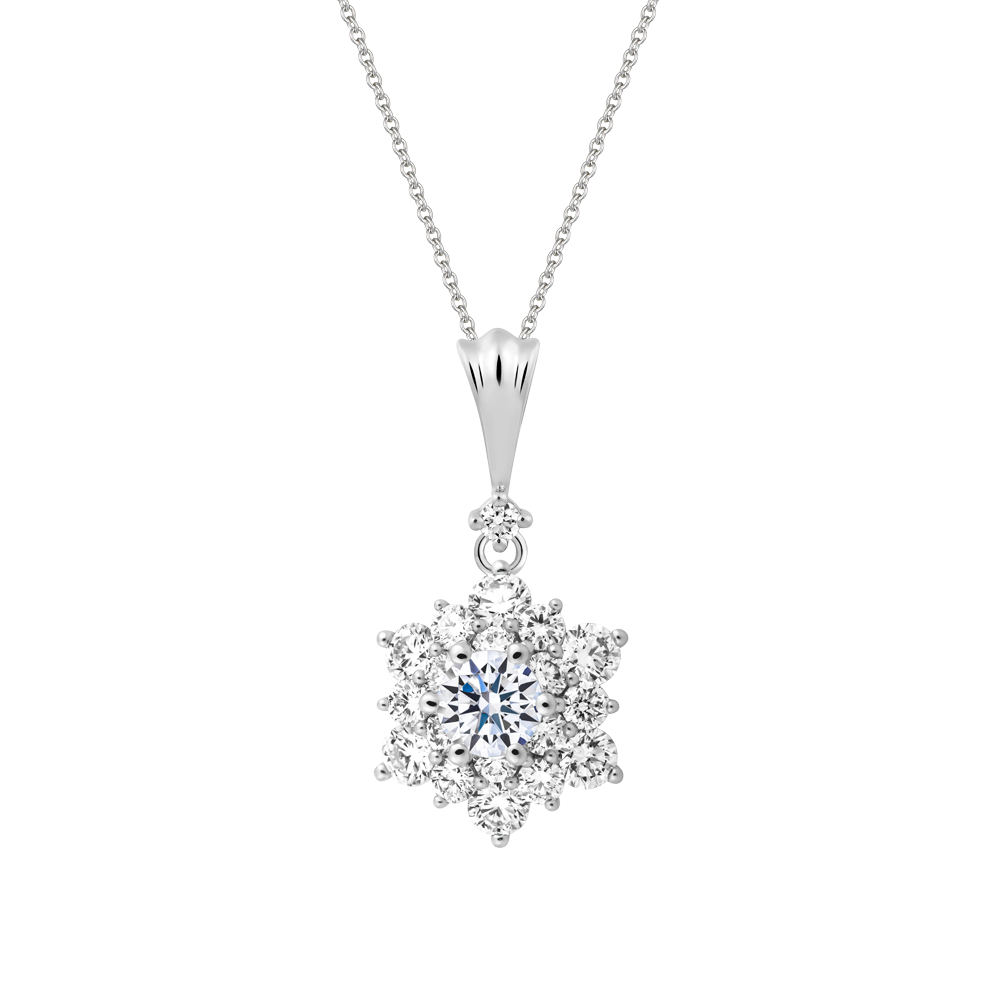 Mặt kim cương 8 Hearts & Arrows vàng 14K Baladan N H&A 2C
