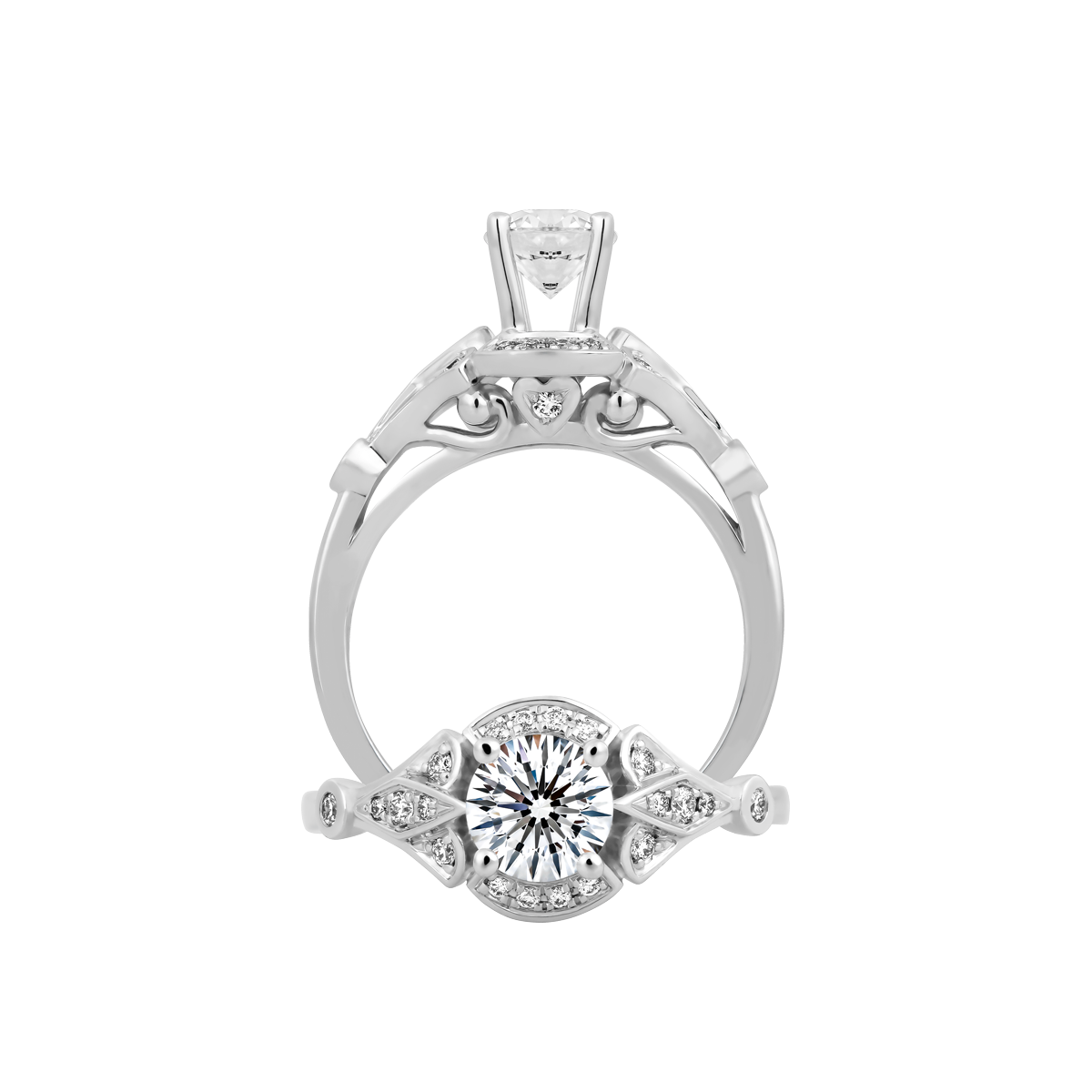 Nhẫn nữ đính đá CZ vàng 14K Elfleda 5C