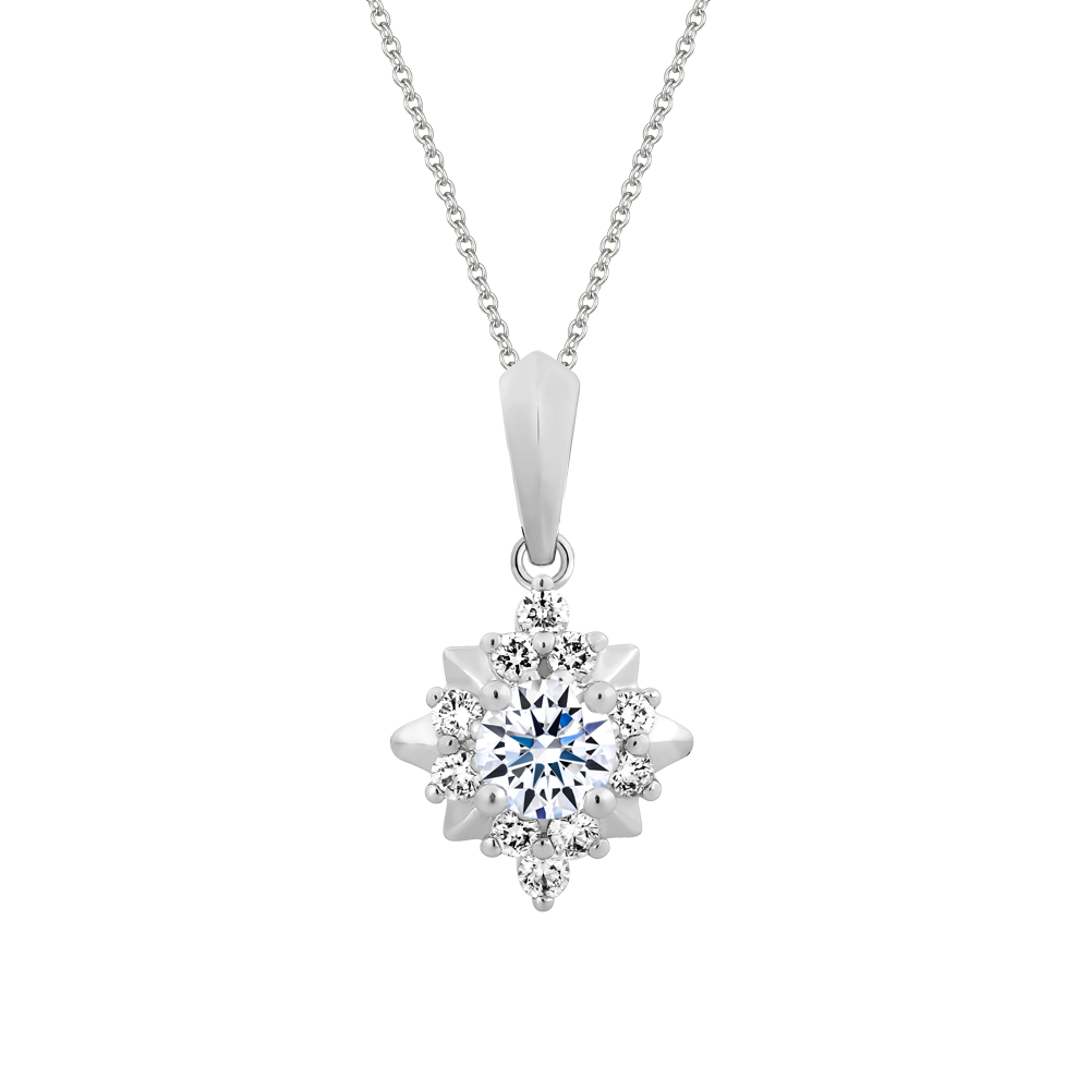 Mặt kim cương 8 Hearts & Arrows vàng 14K Misaki H&A 2C