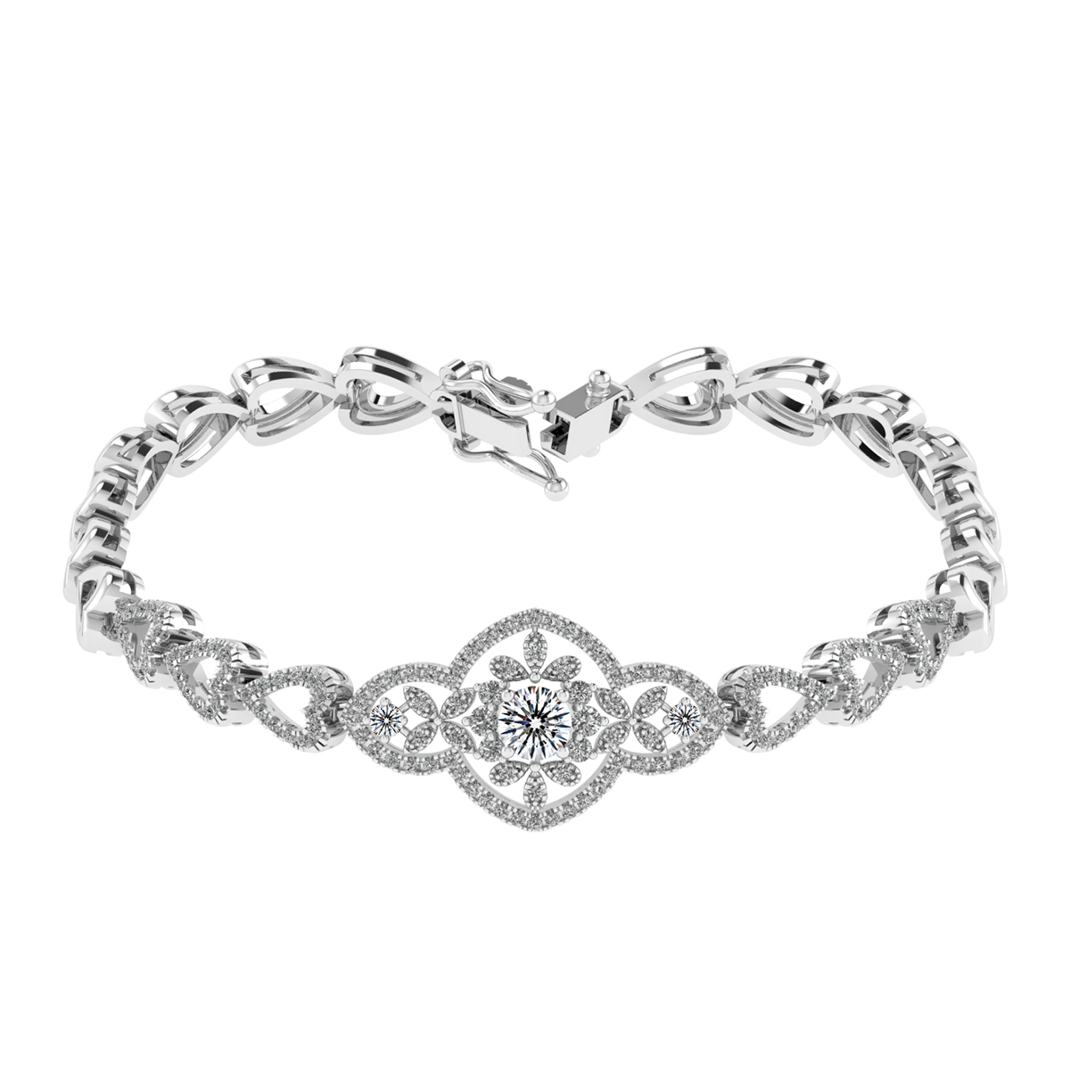Lắc kim cương tấm vàng 14K Hilarial 3C