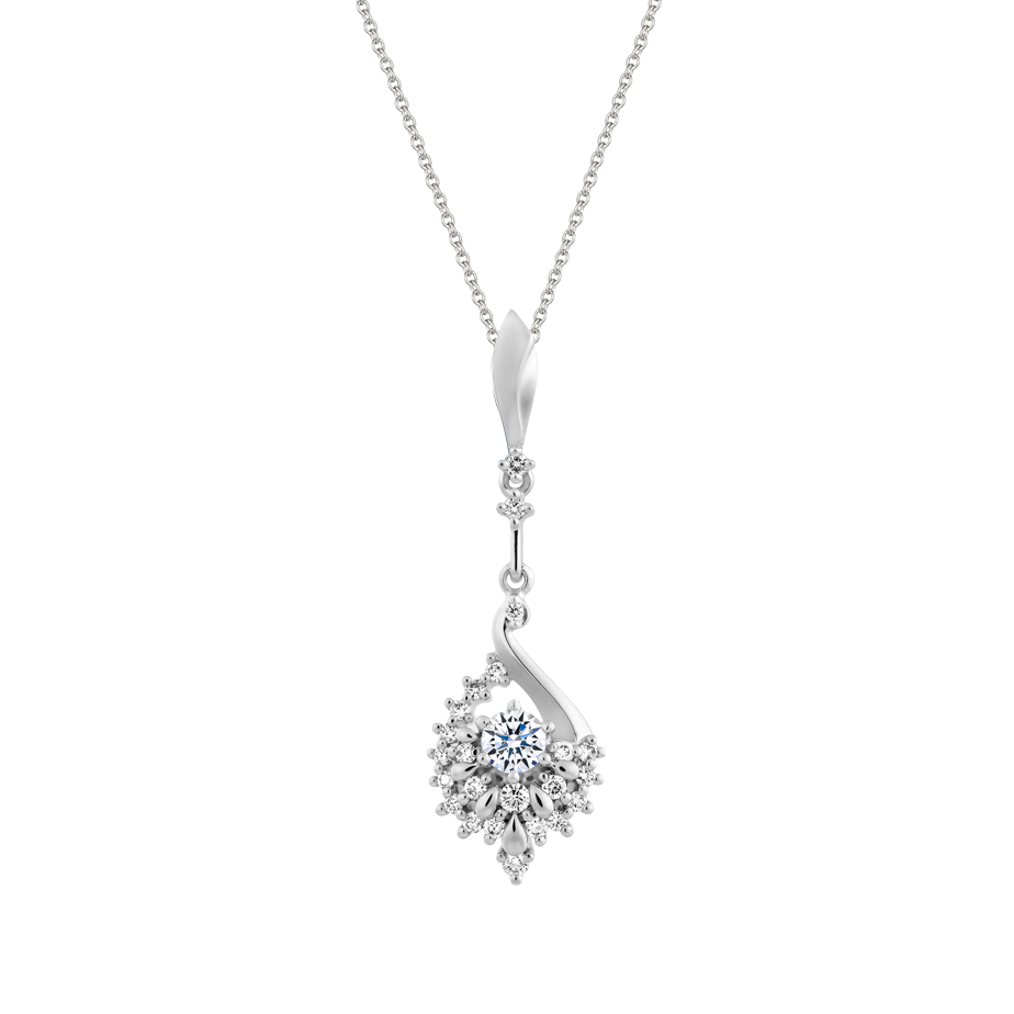 Mặt kim cương tấm vàng 14K Rosella N 3C