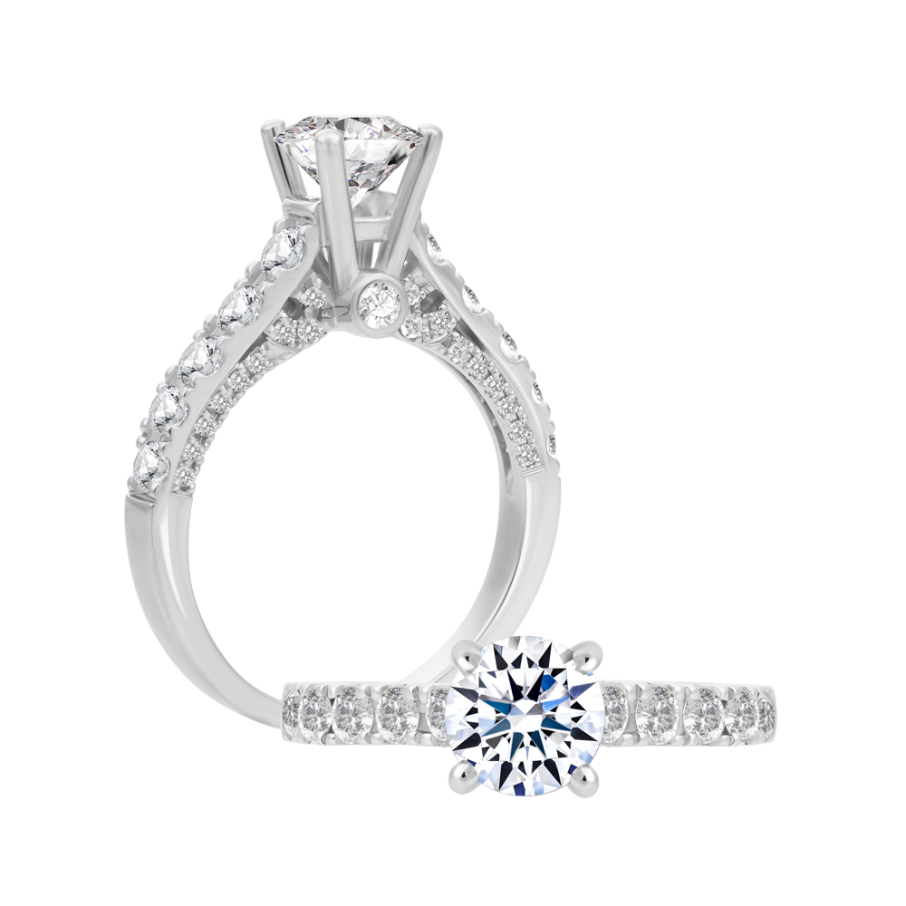 Nhẫn nữ kim cương tấm vàng 14K Grandness 1CT