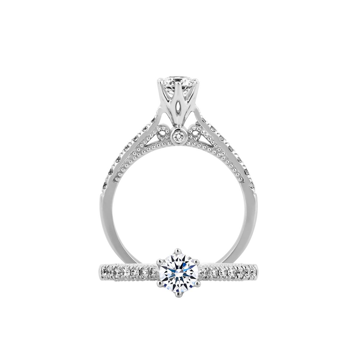 Nhẫn nữ đính đá CZ vàng 14K Bonjour 3C