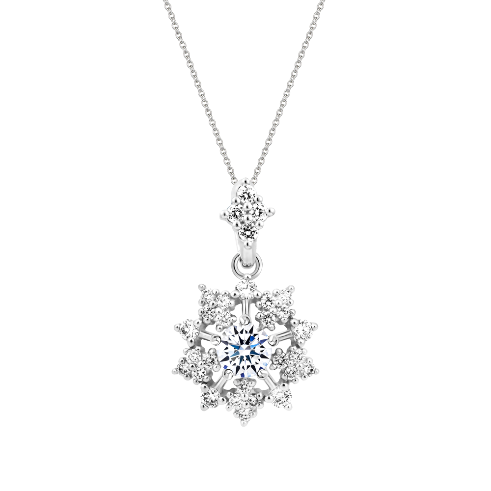 Ổ mặt kim cương tấm vàng 14K Floweret 3C