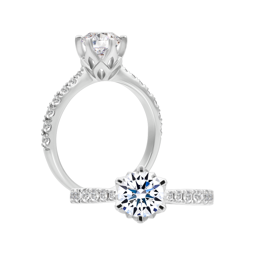Nhẫn nữ đính đá CZ vàng 14K Allurial D 1CT