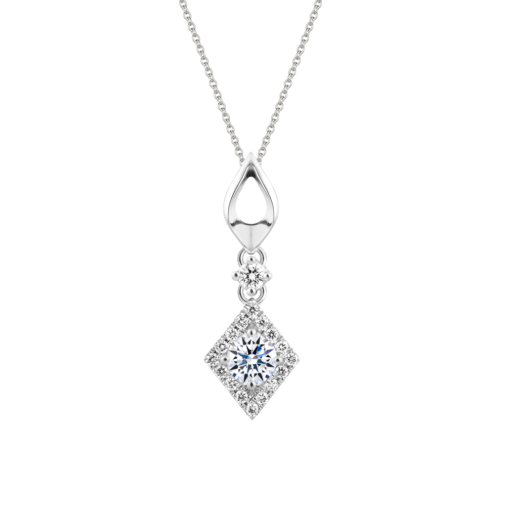 Mặt kim cương 8 Hearts & Arrows vàng 14K Eternal Flame N H&A 2C