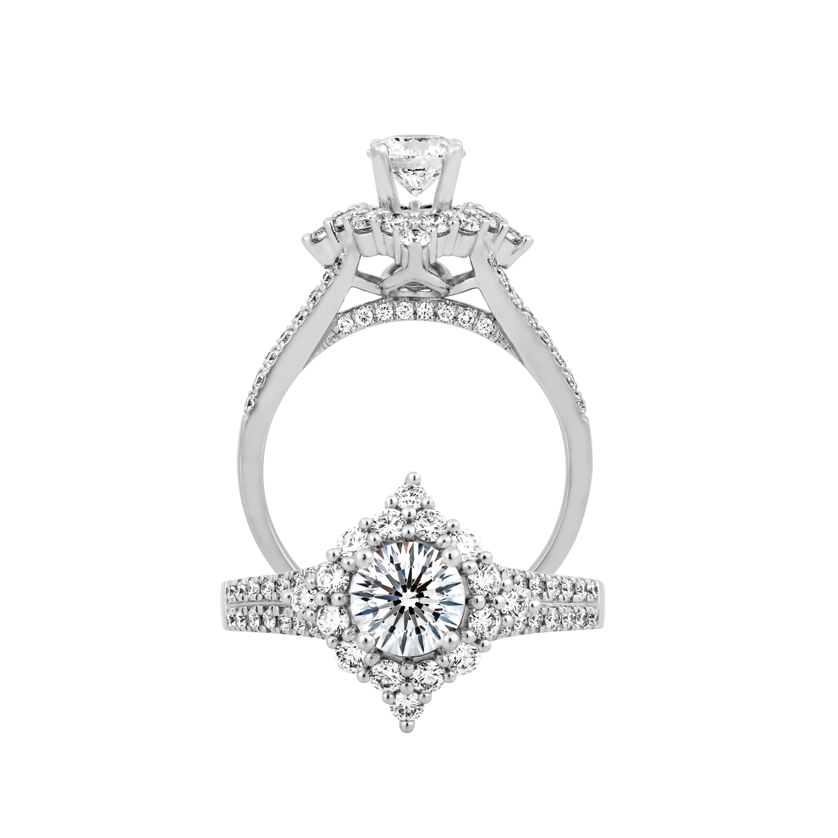 Nhẫn nữ kim cương tấm vàng 14K Delicacy 5C