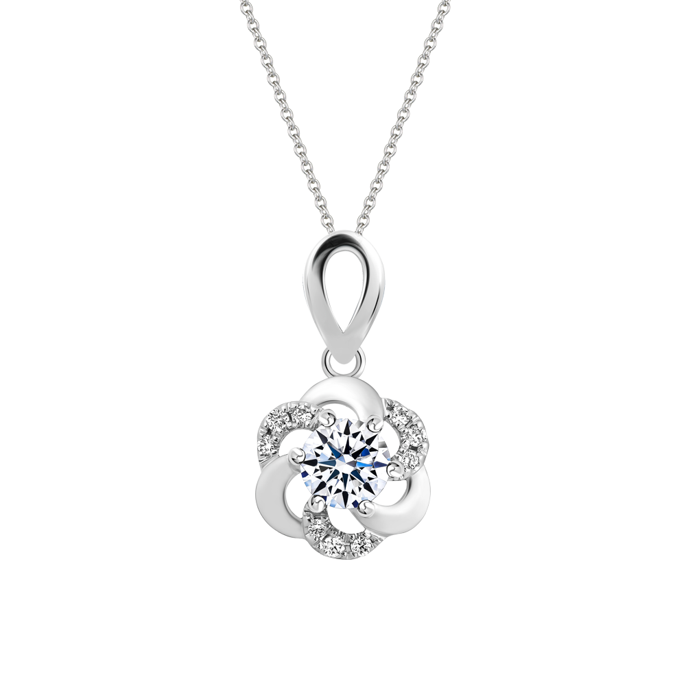 Mặt kim cương 8 Hearts & Arrows vàng 14K Ketaki H&A 3C