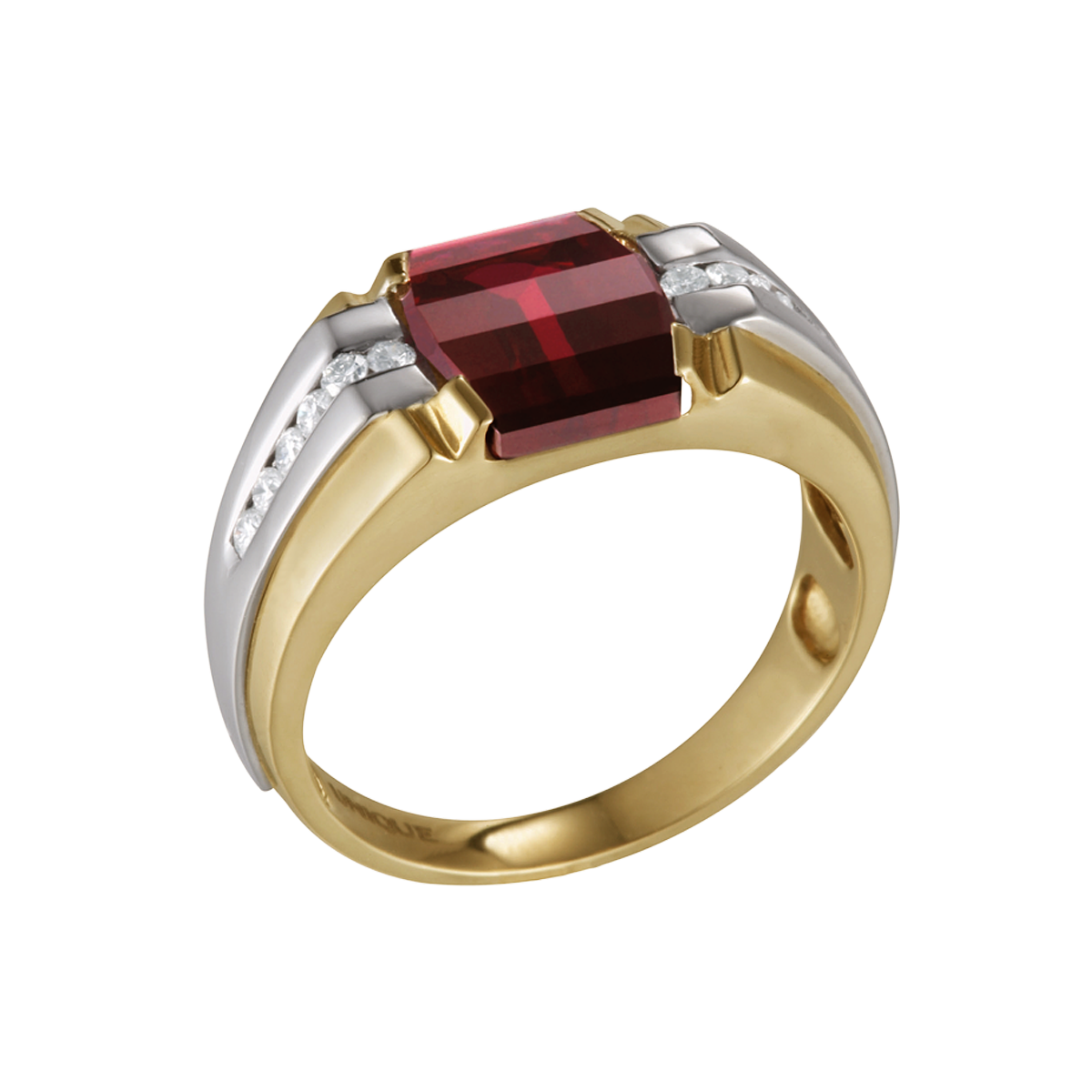 Nhẫn nam kim cương tấm vàng 14K Collin S.GAR YW