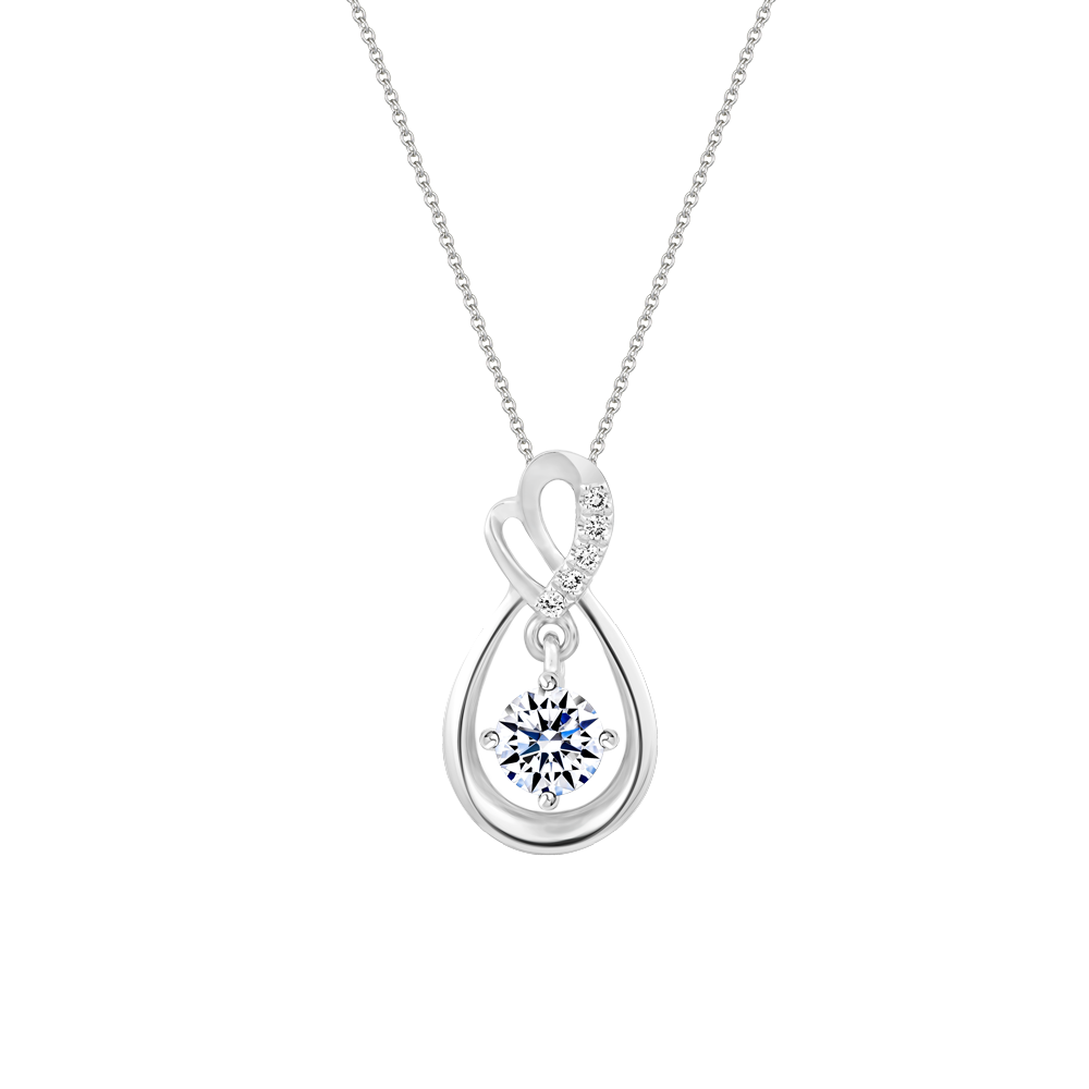 Mặt đính đá CZ vàng 14K Glimmer 3C