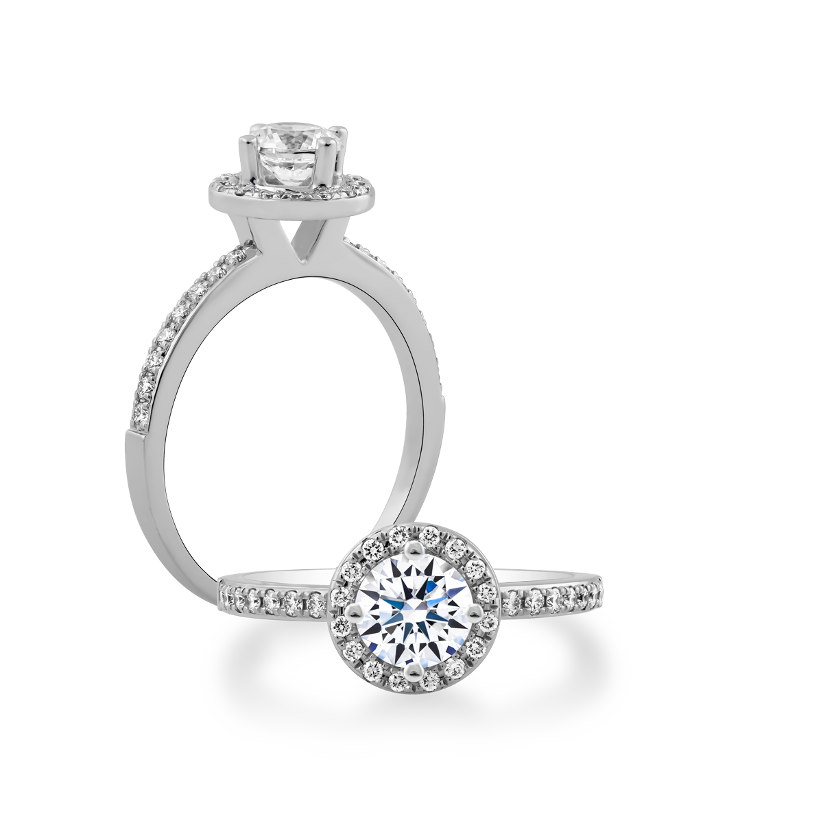 Ổ nhẫn nữ kim cương tấm vàng 14K Evoke N 2C