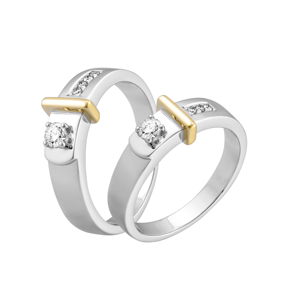 Nhẫn cưới nam kim cương vàng 14K Priceless love 10p M