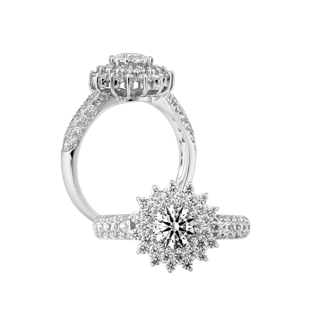 Nhẫn nữ đính đá CZ vàng 14K Tredway N 2C