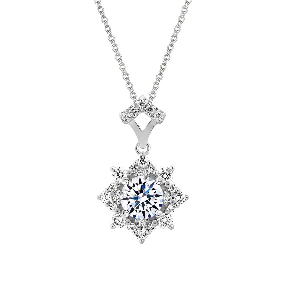 Mặt kim cương 8 Hearts & Arrows vàng 14K Brilliance H&A 3C