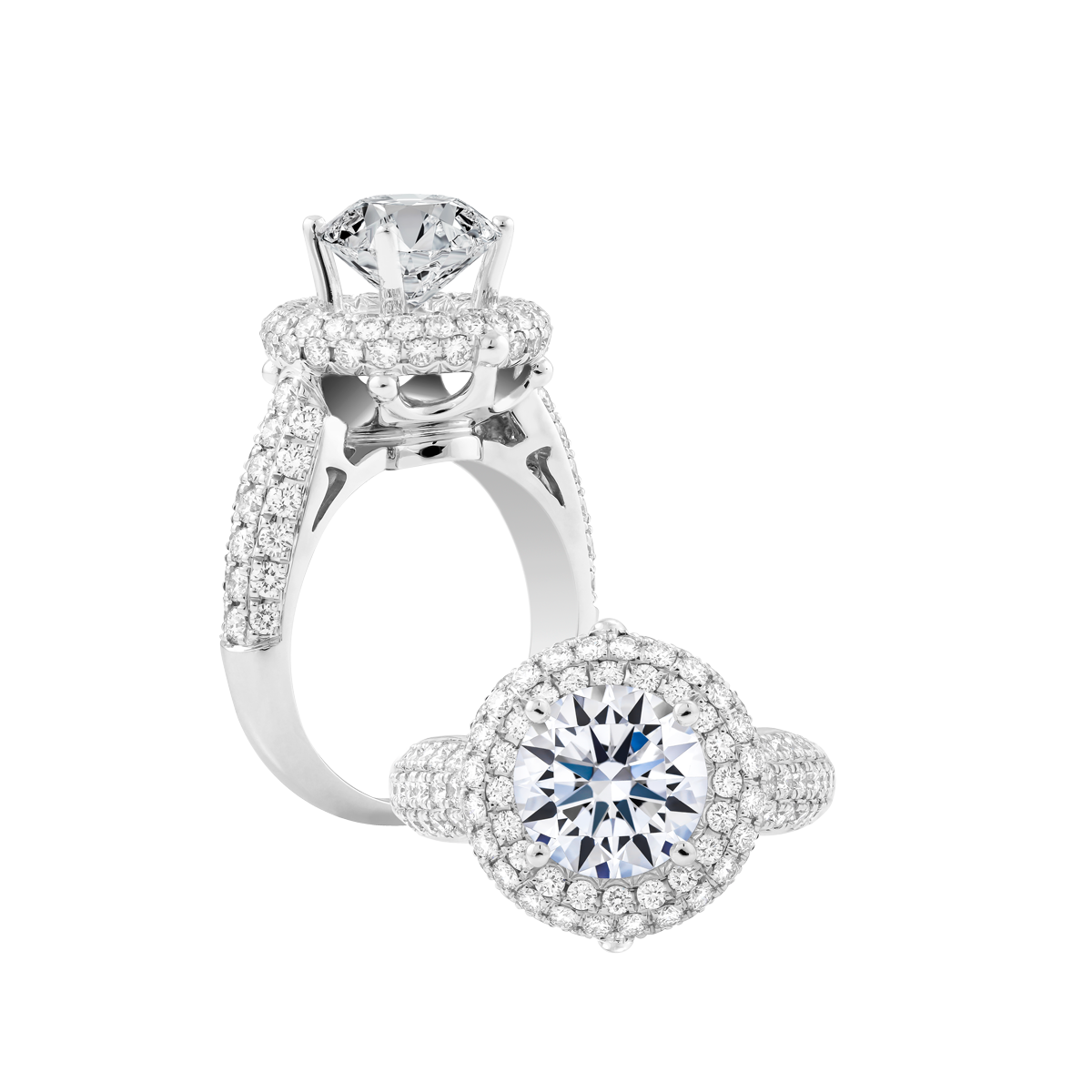 Ổ nhẫn nữ kim cương tấm vàng 14K Vania 5C