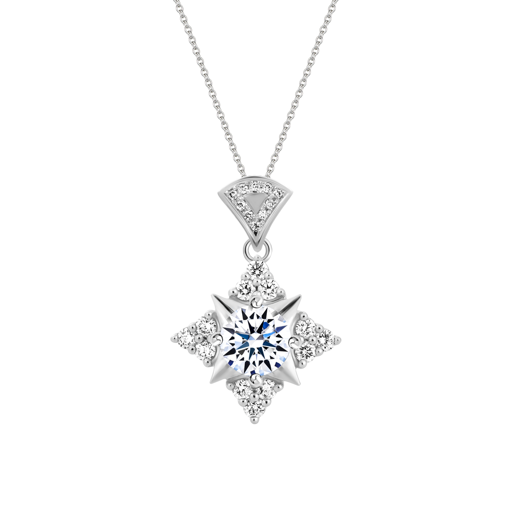 Mặt đính đá CZ vàng 14K Floressa 5C