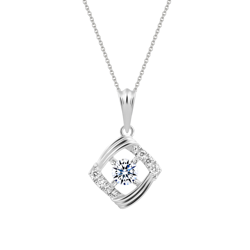 Mặt kim cương tấm vàng 14K Delicato 2C
