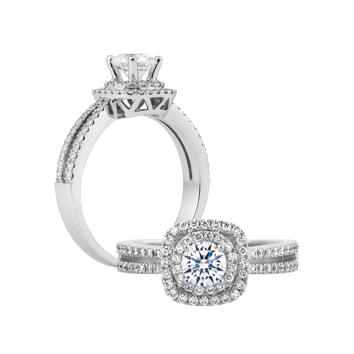 Nhẫn nữ đính đá CZ vàng 14K Basque N 3C