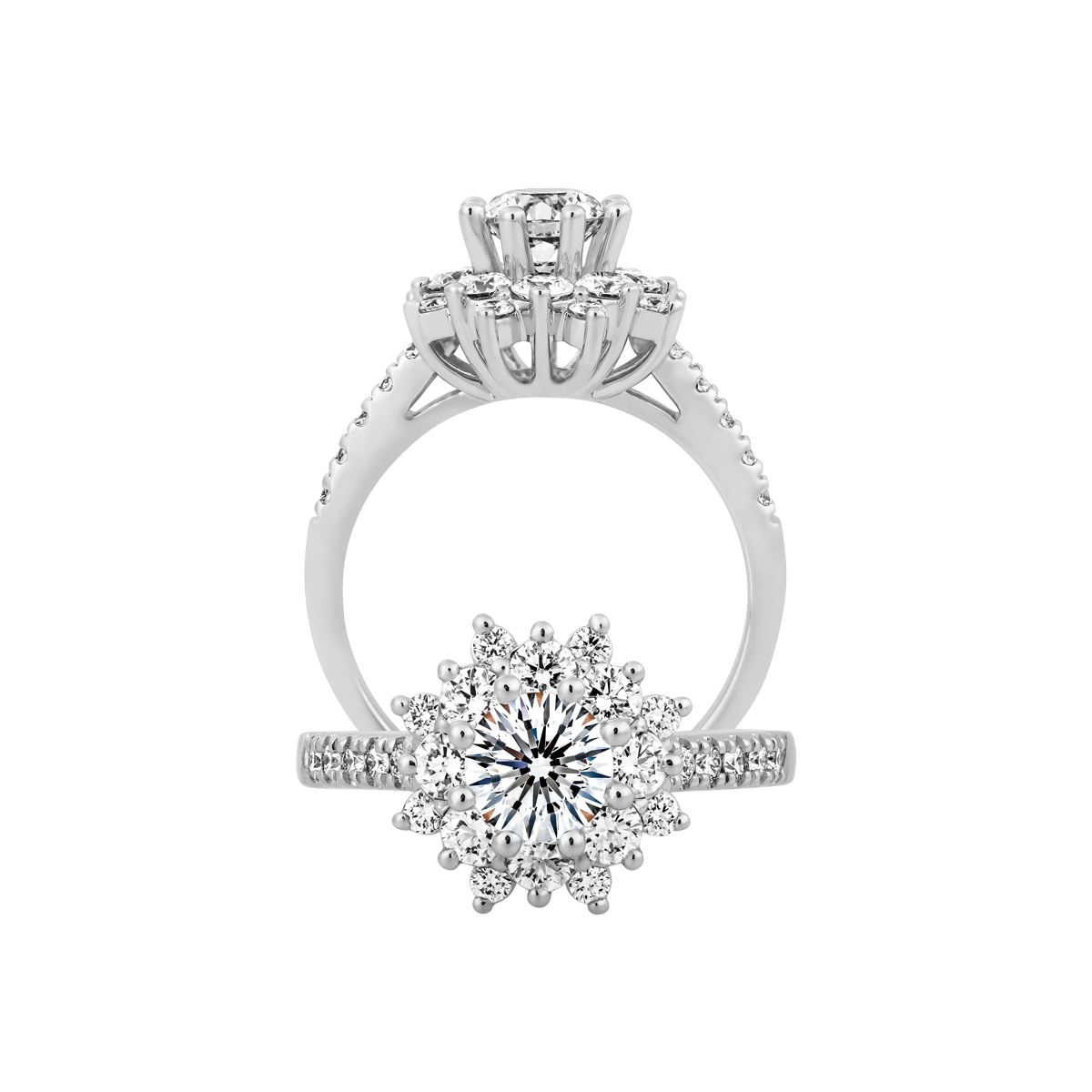 Nhẫn nữ đính đá CZ vàng 14K Amalia N 5C