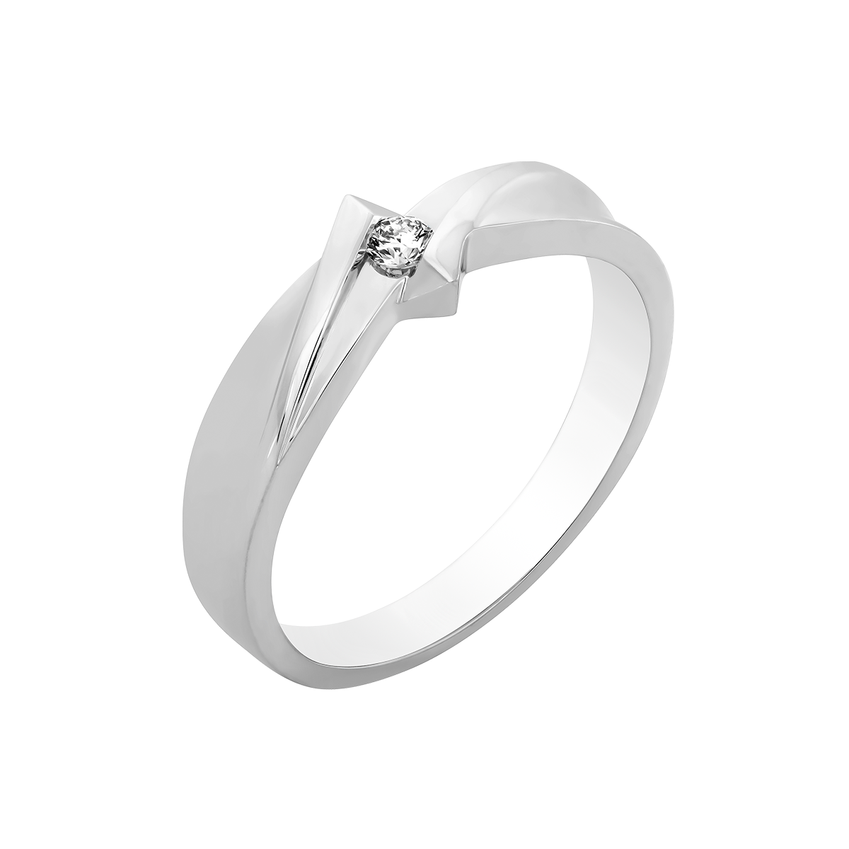Nhẫn cưới nam đính đá CZ vàng 14K Luminous N5p M