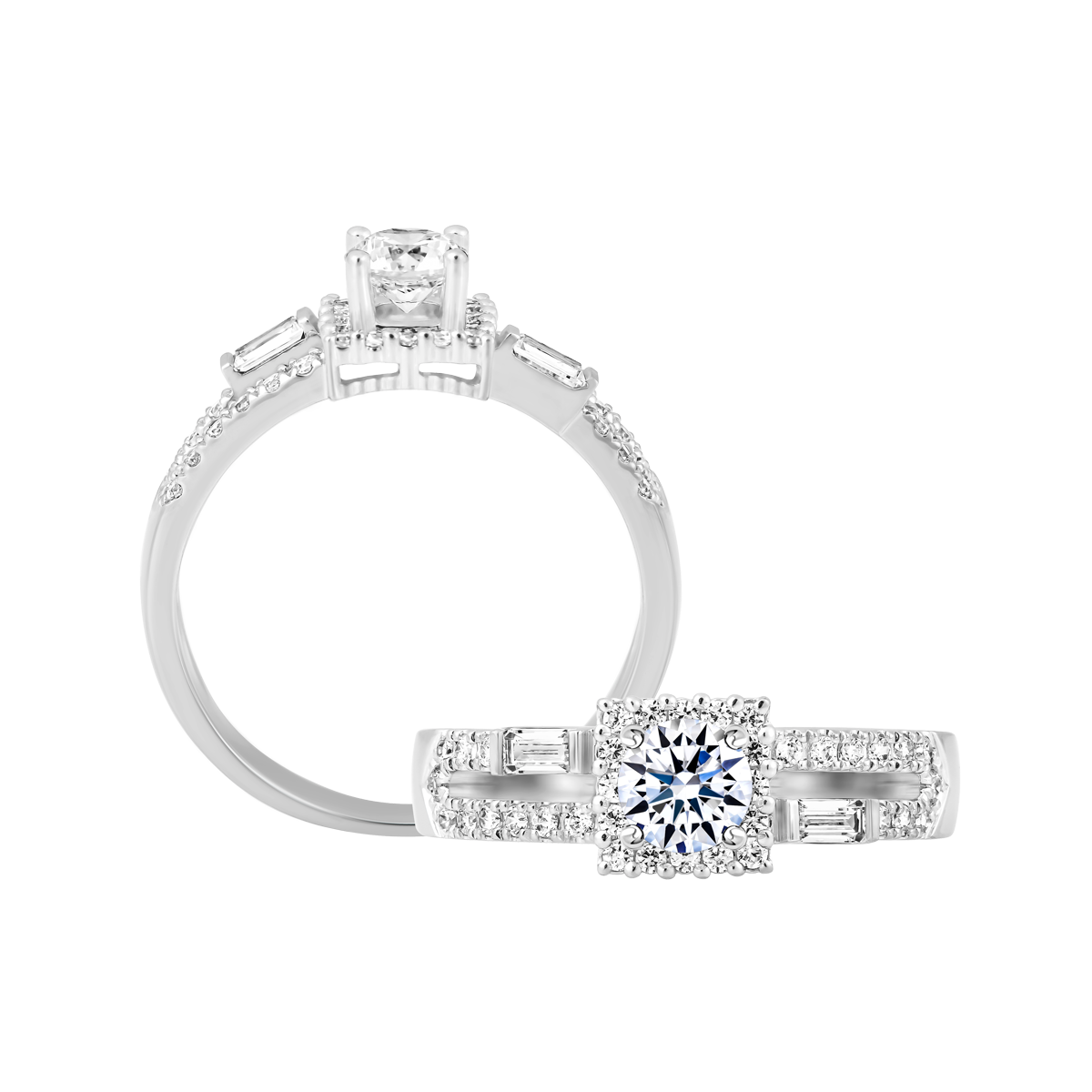 Nhẫn nữ đính đá CZ vàng 14K Lured 3C