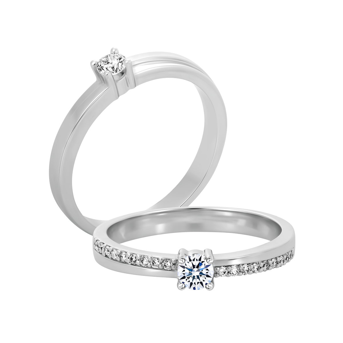 Nhẫn cưới nam kim cương viên vàng 14K Lovable RD1C M