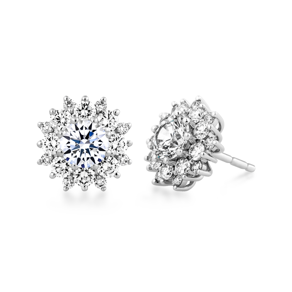 Ổ Bông kim cương tấm vàng 14K Caste N 5C