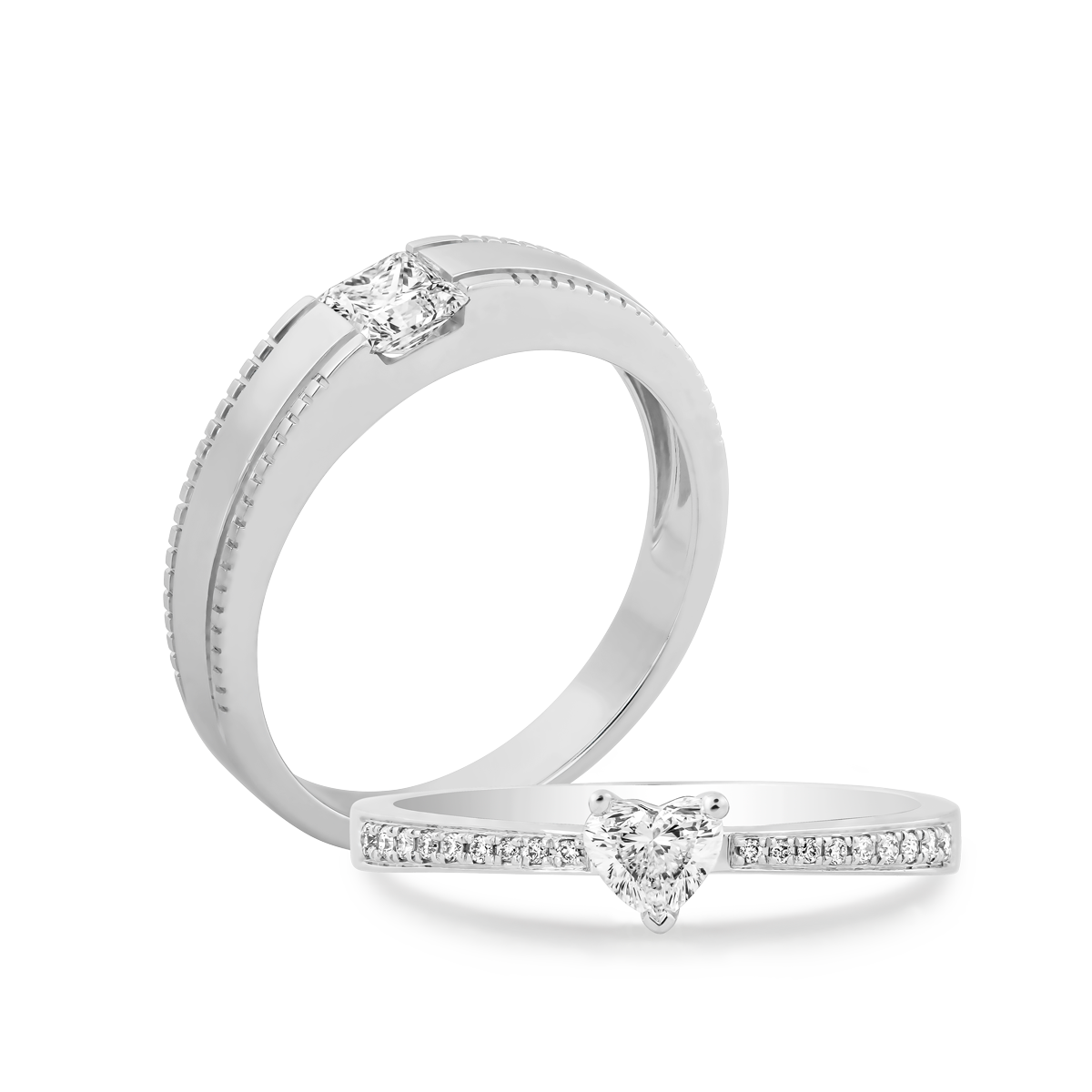 Nhẫn cưới nữ kim cương viên vàng 14K Loving HR2C F